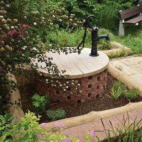 Betonový poklop na studnu DEKOR dřevo